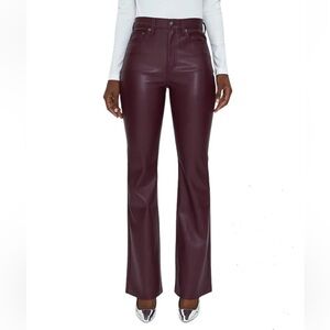Pistola Burgundy Faux Leather Pants